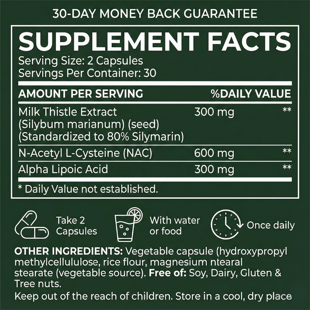 SOLVANNO™ Milk Thistle Liver Detox & Colon Cleanse